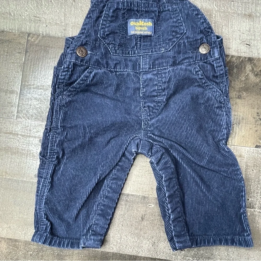 OshKosh Blue Corduroy Overalls size 3 months